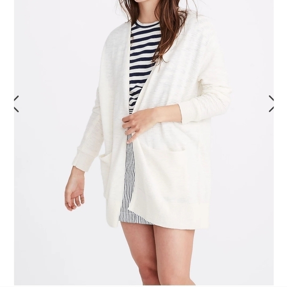 MADEWELL Summer Ryder Cardigan Sweater in Stripe, sz Small - Picture 4 of 13